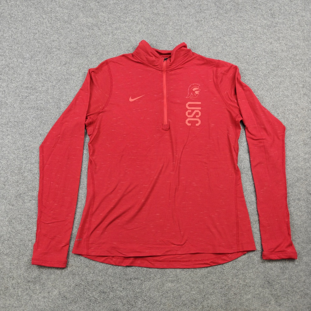 Nike Pullover Womens Large Red High Neck Dri-FIT USC Trojans Moisture Wicking